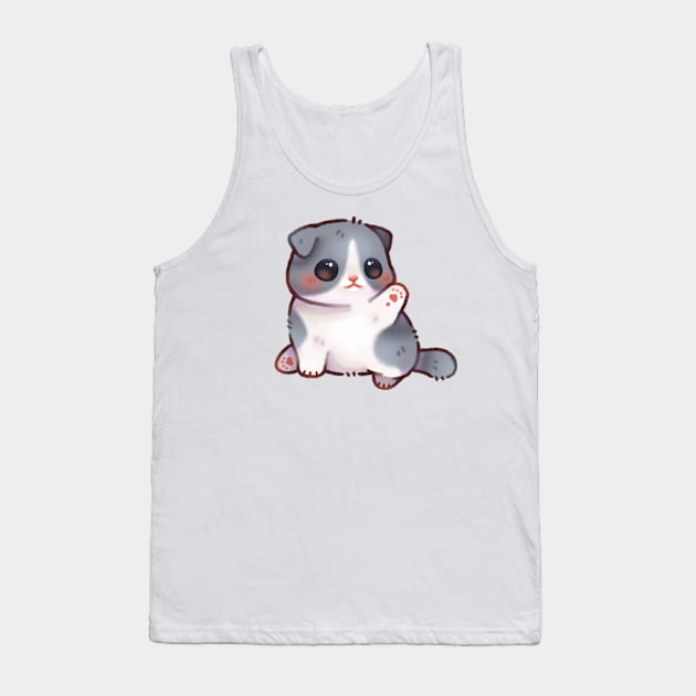 Waving Kitty Tank Top by Riacchie Illustrations